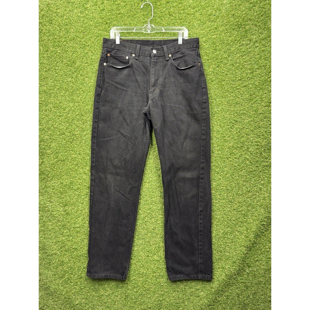 Levis 550 Jeans Mens 34x34 Black Relaxed Fit Cotton Workwear Casual Denim